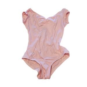 Baltogs Little Girls Sz S (4/6) Cap Sleeve Light Pink Ballet Leotard Dance NEW